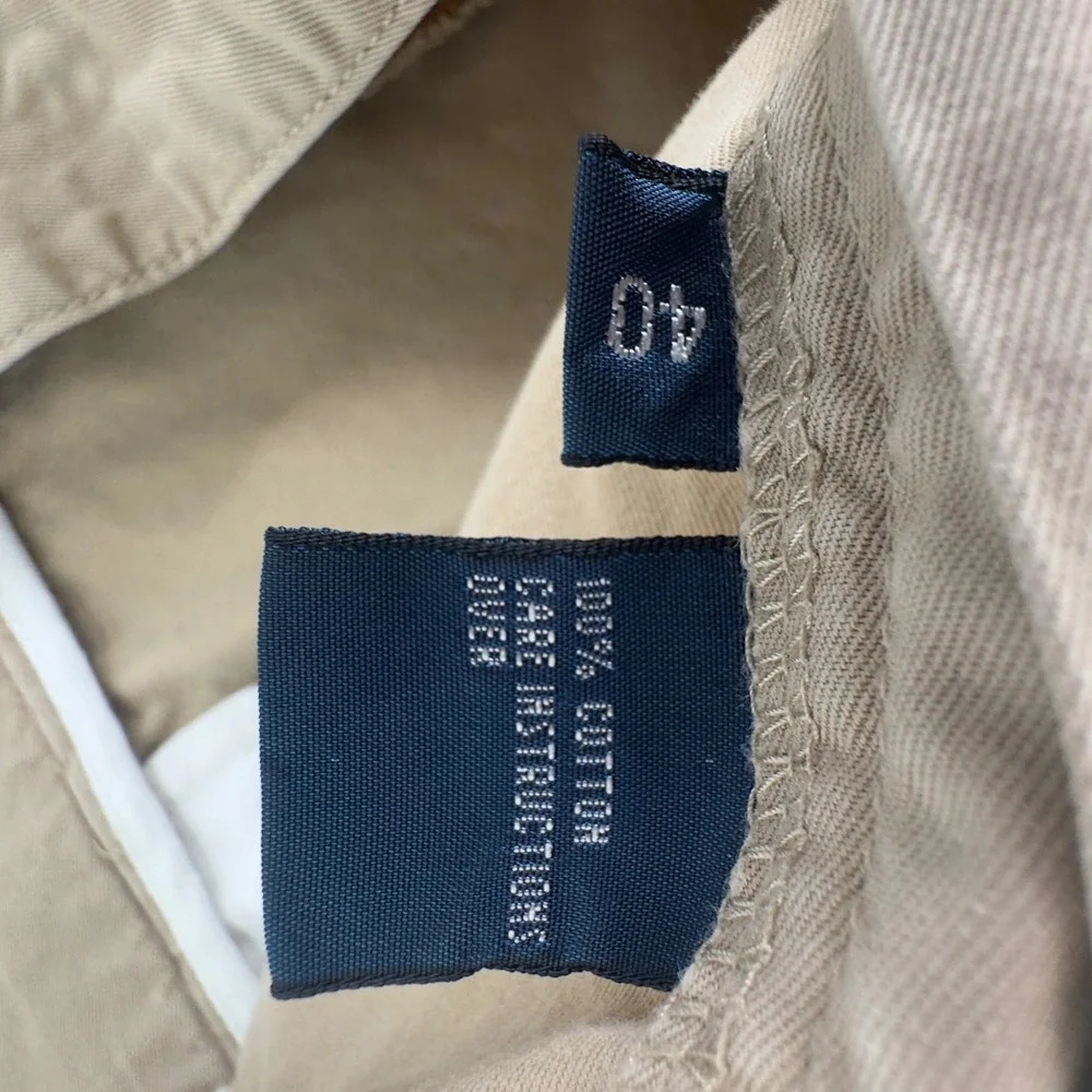 VTG Polo Ralph Lauren Mens Tyler Short Khaki Tan Pleated Cotton Chino Shorts  40